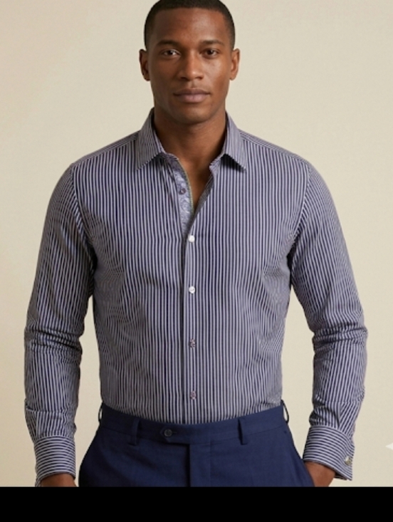 Ted Baker Other - Ted Baker London Archive Men’s Blue White Striped Button Up Shirt 16 French Cuff